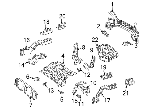 2005 Mercedes-Benz C230 Rear Body Diagram 1