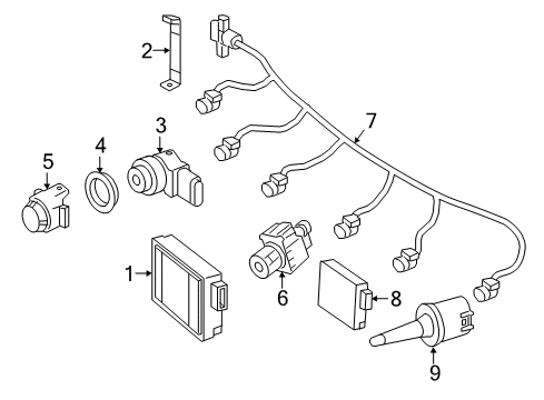 2016 Mercedes-Benz GLE400 Parking Aid Diagram 3