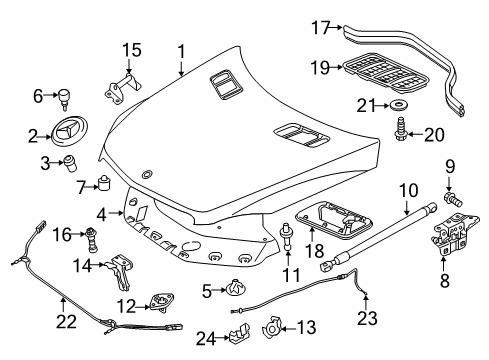 2019 Mercedes-Benz GLE43 AMG Hood & Components