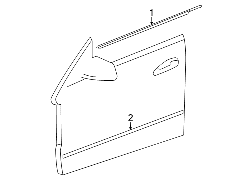 2010 Mercedes-Benz E350 Exterior Trim - Door Diagram