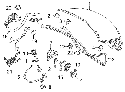 2018 Mercedes-Benz E43 AMG Trunk, Body Diagram