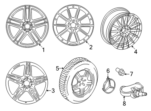 2023 Mercedes-Benz E450 Wheels Diagram 2