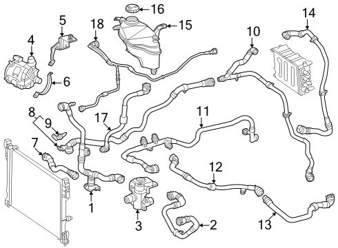 2023 Mercedes-Benz EQE 350+ Hoses, Lines & Pipes