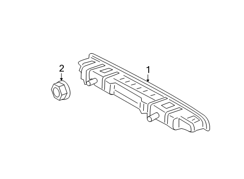 High Mount Lamp Diagram for 230-820-09-56-64