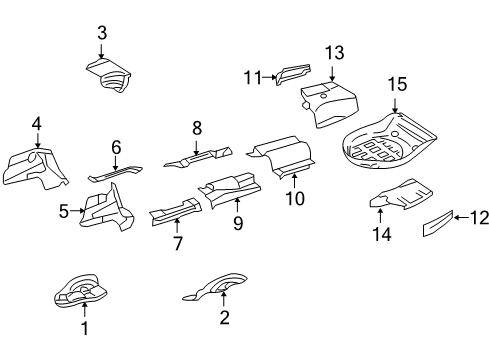 2010 Mercedes-Benz CL600 Heat Shields Diagram 2