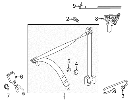 2014 Mercedes-Benz E350 Seat Belt Diagram 1