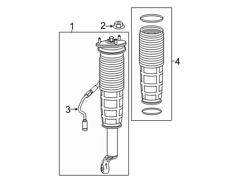 2019 Mercedes-Benz S560 Shocks & Components - Front Diagram 1