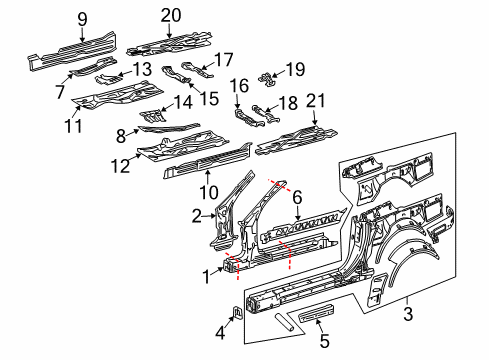 Rocker Panel Assembly Diagram for 230-630-07-01