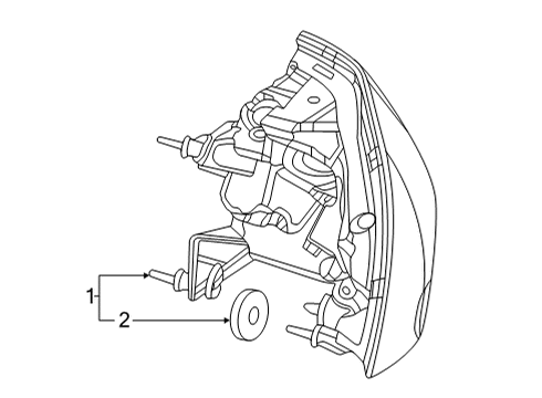 2021 Mercedes-Benz GLE350 Tail Lamps Diagram 2