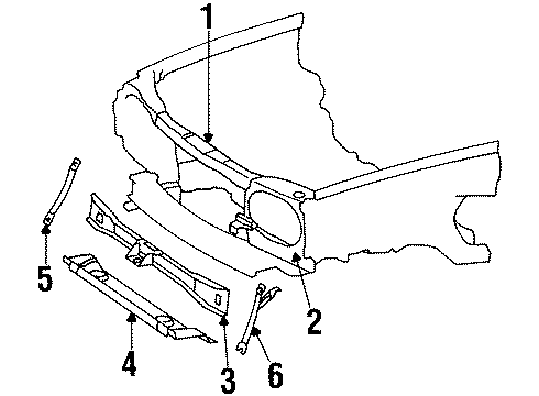 1985 Mercedes-Benz 300D Radiator Support, Cooling Diagram