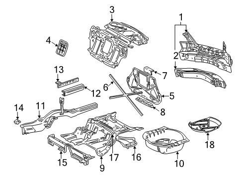 Heat Shield Diagram for 220-682-37-71