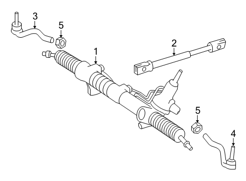 2010 Mercedes-Benz R350 P/S Pump & Hoses, Steering Gear & Linkage Diagram 2