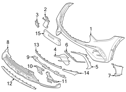 2023 Mercedes-Benz GLC300 Bumper & Components - Front Diagram 3