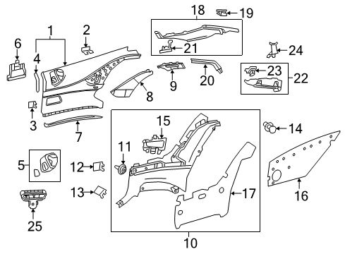 Pillar Trim Diagram for 217-690-08-25-7N46