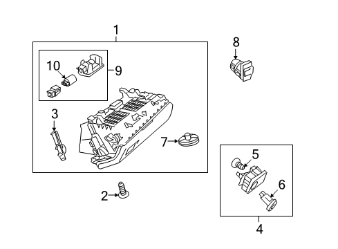 2013 Mercedes-Benz E350 Bulbs Diagram 8