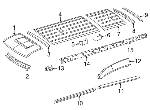 2011 Mercedes-Benz Sprinter 2500 Roof & Components Diagram 2