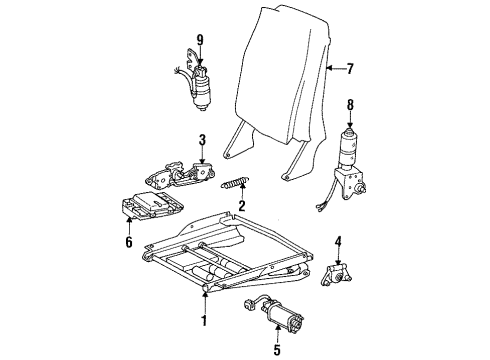 1992 Mercedes-Benz 500E Power Seats Diagram