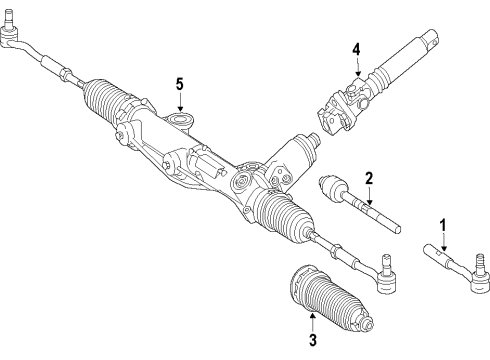 2013 Mercedes-Benz E350 P/S Pump & Hoses, Steering Gear & Linkage Diagram 1