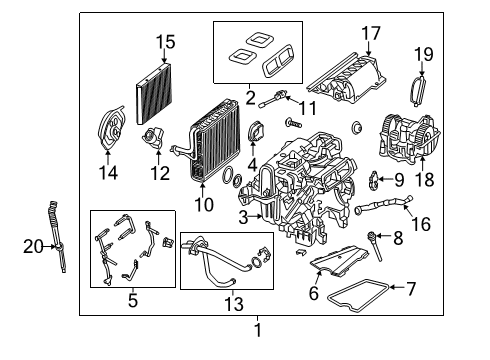 2019 Mercedes-Benz S560 Blower Motor & Fan, Air Condition Diagram 1