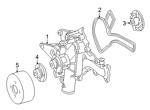 2008 Mercedes-Benz SL55 AMG Water Pump Diagram