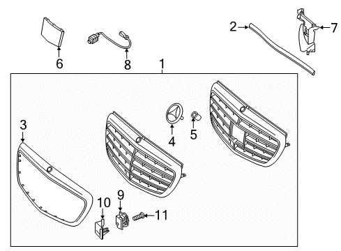 2018 Mercedes-Benz E400 Grille & Components