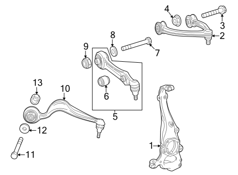 2023 Mercedes-Benz EQE 350+ SUV Front Suspension Components