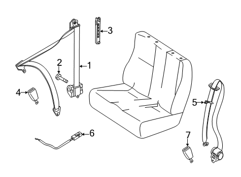 2017 Mercedes-Benz Sprinter 2500 Seat Belt Diagram 1