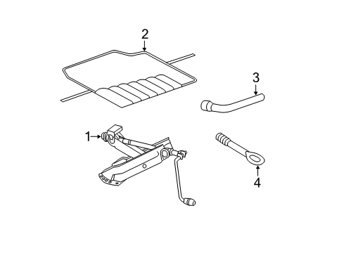 2008 Mercedes-Benz CLS550 Jack & Components Diagram