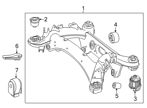 2017 Mercedes-Benz C350e Suspension Mounting - Rear Diagram