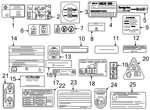 2016 Mercedes-Benz CLS63 AMG S Information Labels Diagram