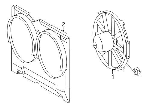 2001 Mercedes-Benz CLK55 AMG Cooling Fan Diagram 2