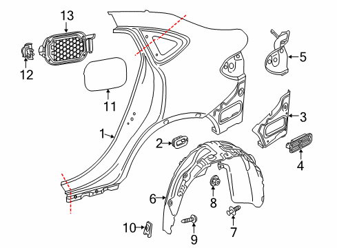 2022 Mercedes-Benz GLC43 AMG Fuel Door Diagram 1