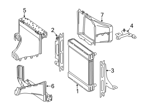 2018 Mercedes-Benz SL450 Radiator & Components Diagram 1