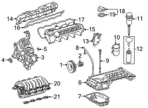 Intake Manifold Gasket Diagram for 113-141-09-80