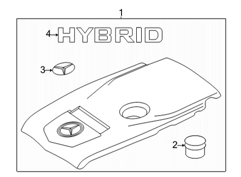 2020 Mercedes-Benz GLC350e Engine Appearance Cover Diagram