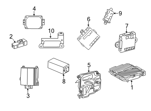 2012 Mercedes-Benz CLS63 AMG Control Components Diagram 1