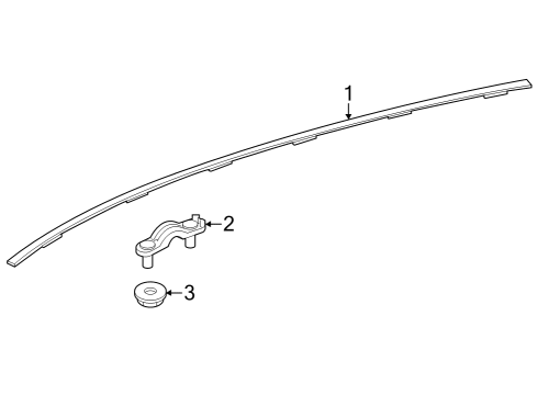 2024 Mercedes-Benz EQS 580 SUV Exterior Trim - Roof Diagram