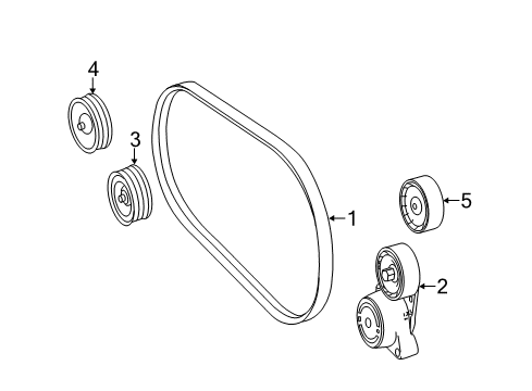 2013 Mercedes-Benz ML550 Belts & Pulleys, Cooling Diagram