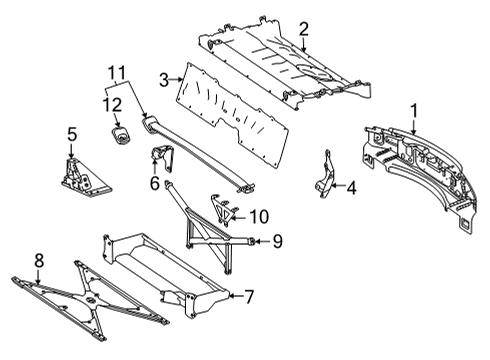 Rear Cross Bar Diagram for 190-680-46-00