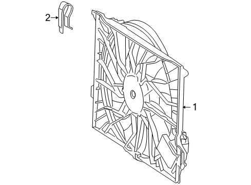 2009 Mercedes-Benz CL600 Cooling System, Radiator, Water Pump, Cooling Fan Diagram 1