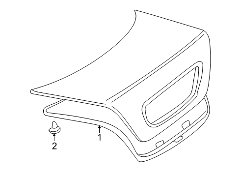 2003 Mercedes-Benz S430 Interior Trim - Trunk Lid Diagram