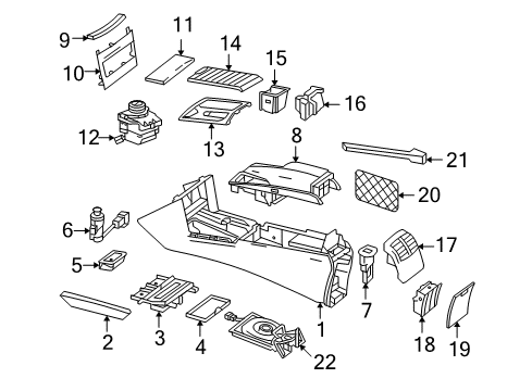 2010 Mercedes-Benz E63 AMG Console Diagram