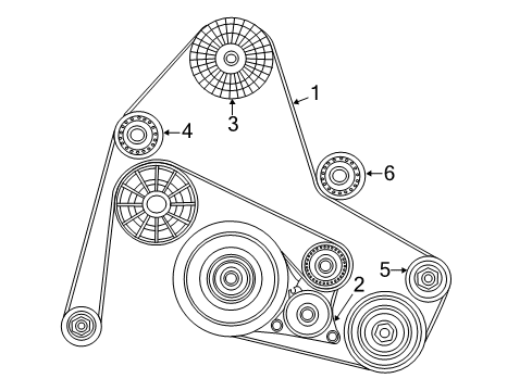 2017 Mercedes-Benz G63 AMG Belts & Pulleys, Cooling Diagram