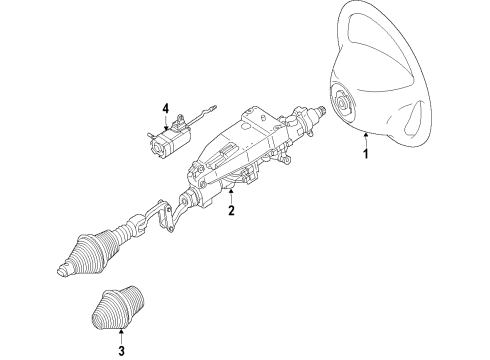 Steering Wheel Diagram for 172-460-00-03-9E38