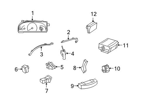 2012 Mercedes-Benz S550 Cluster & Switches Diagram