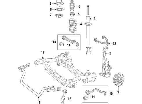 2017 Mercedes-Benz E300 Front Suspension, Control Arm Diagram 6