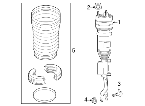 2023 Mercedes-Benz EQE 350+ Struts & Components - Front Diagram 1