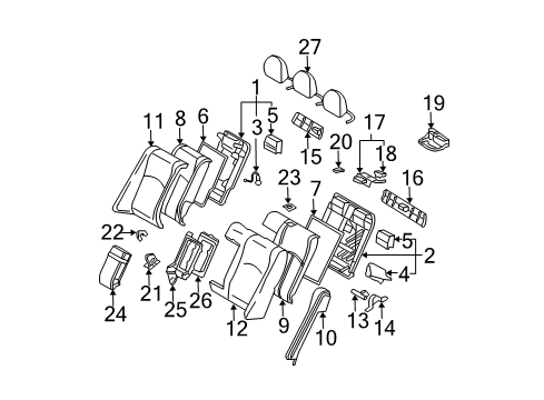 Seat Belt Guide Diagram for 211-924-07-37-8J12