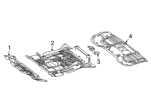 2017 Mercedes-Benz GLE400 Splash Shields Diagram