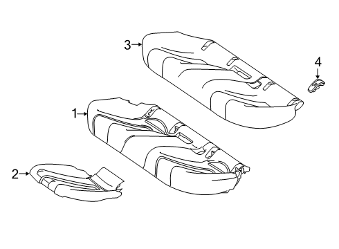 2020 Mercedes-Benz CLS53 AMG Rear Seat Components Diagram 3